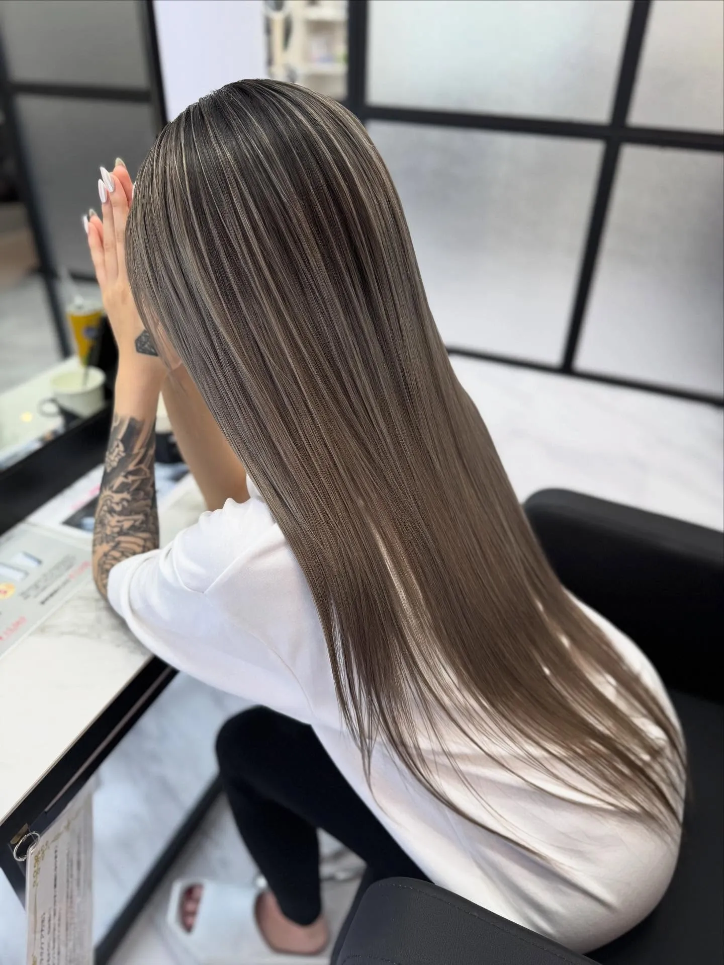 ✴︎lamchele✴︎シルバーグレージュ×バレイヤージュ