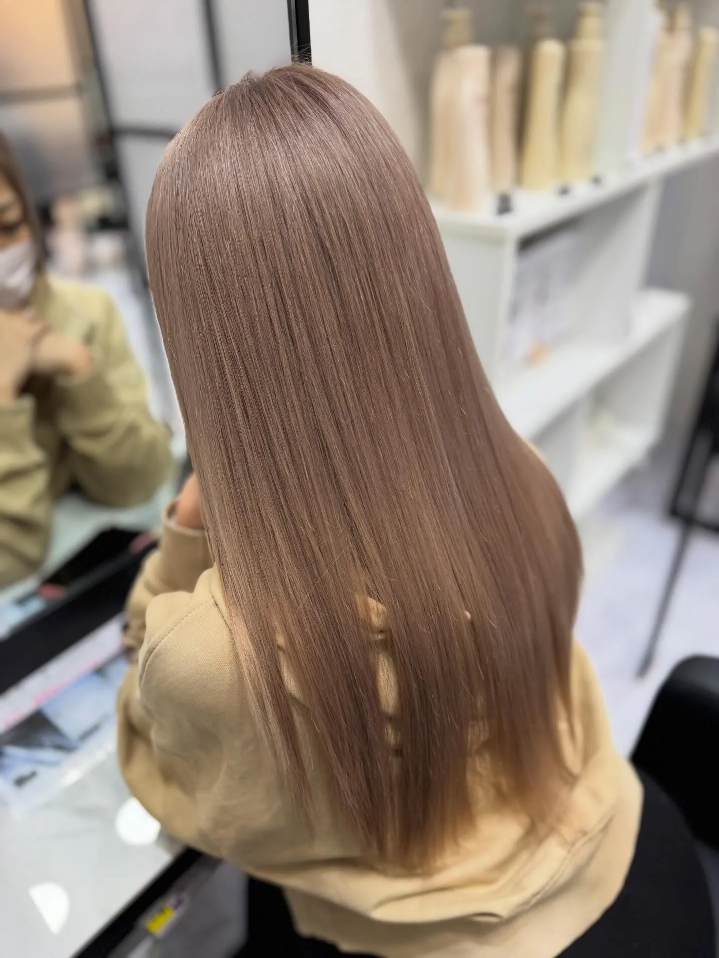 ✴︎lamchele✴︎ミルクティーベージュ×ブリーチカラー