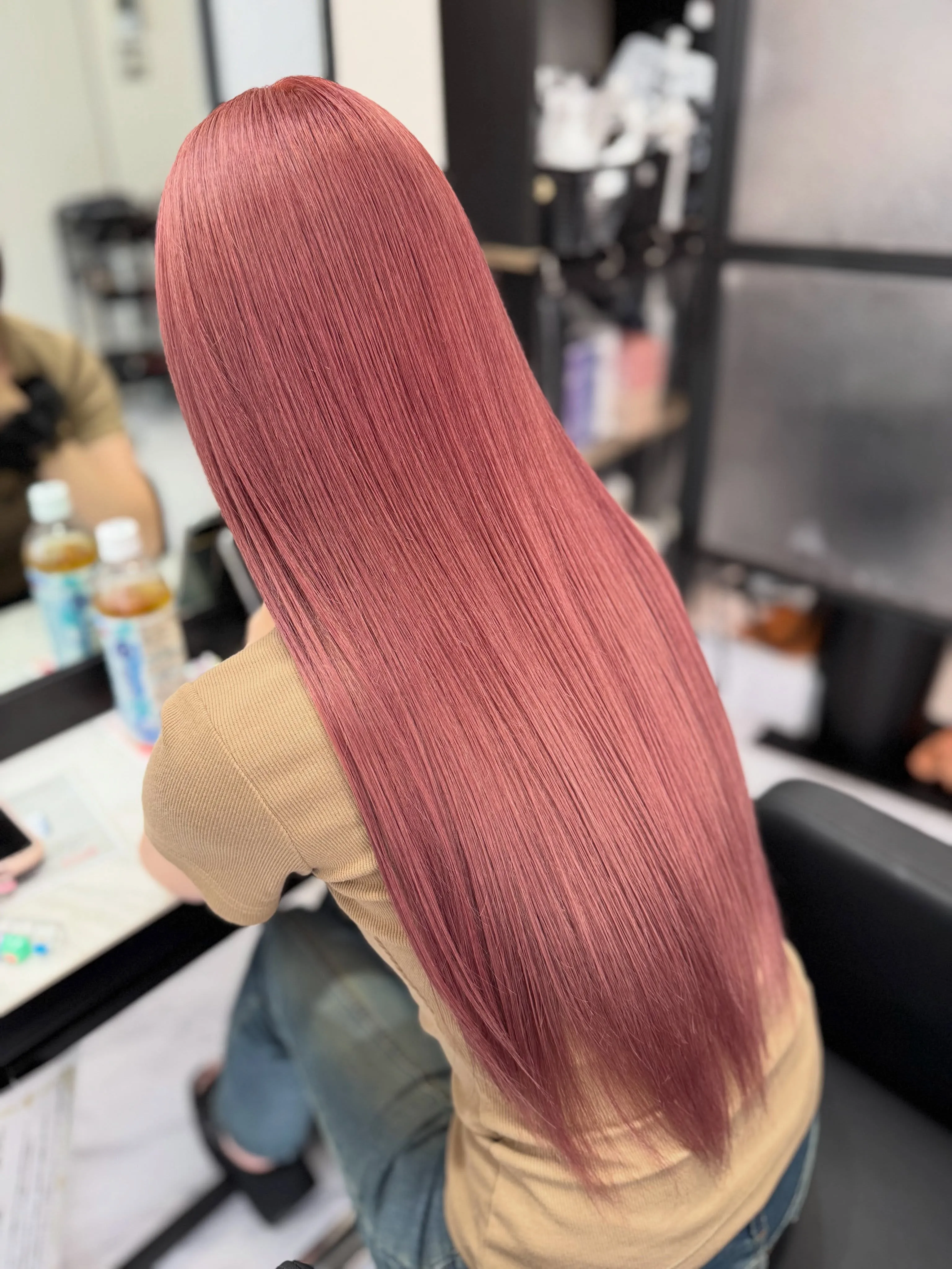 ✴︎lamchele✴︎ピンクベージュ×ケアブリーチカラー
