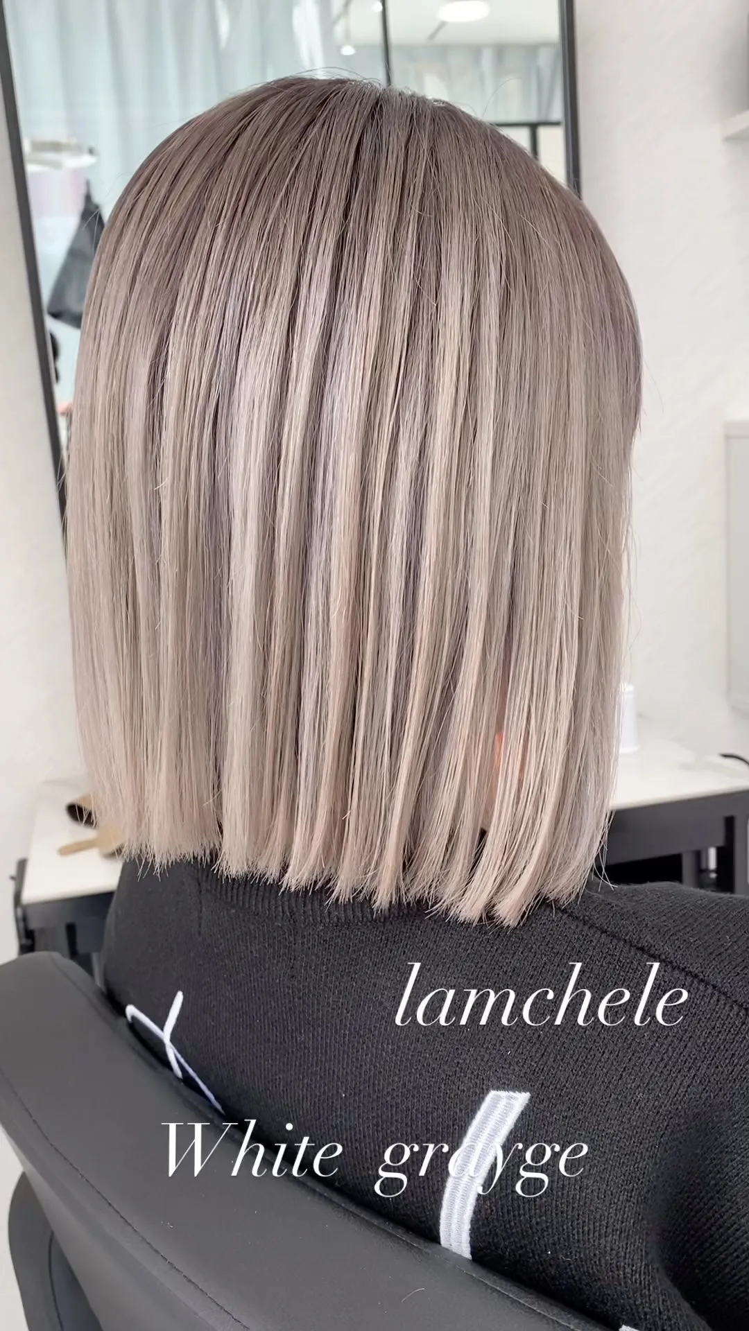 ✴︎lamchele✴︎ホワイトグレージュ×ブリーチカラー