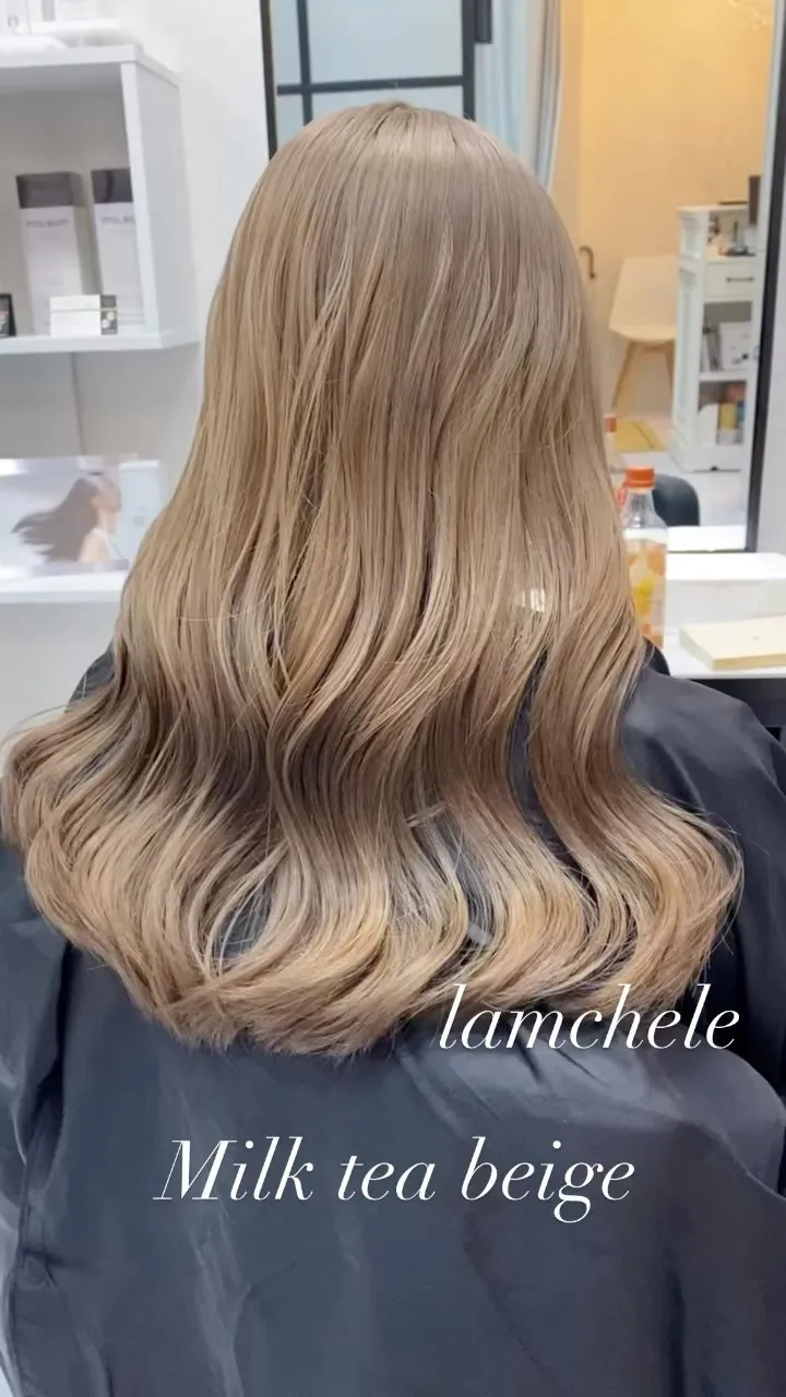 ✴︎lamchele✴︎ミルクティーベージュ×ブリーチカラー