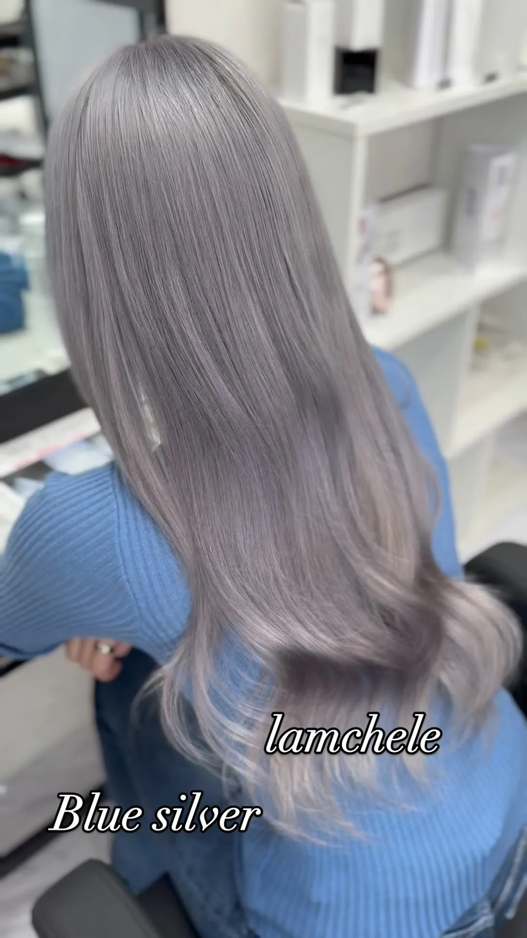 ✴︎lamchele✴︎ブルーシルバー×ブリーチカラー