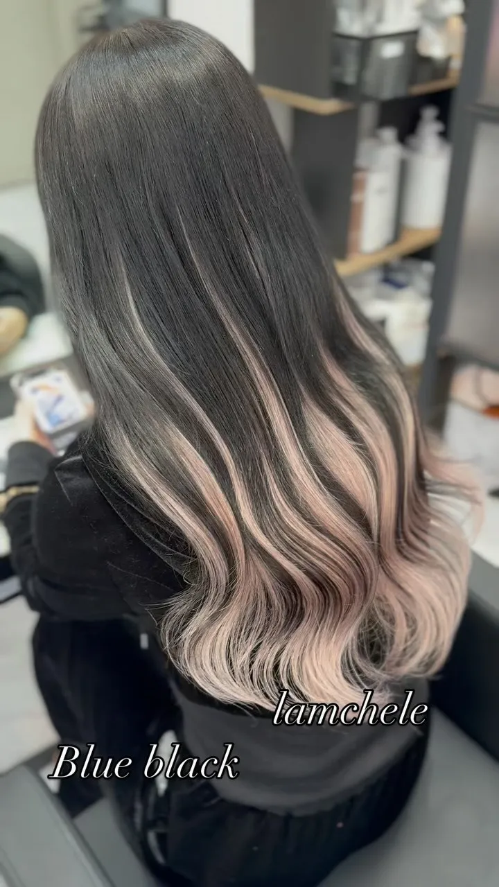 ✴︎lamchele✴︎ブルーブラック×シールエクステ