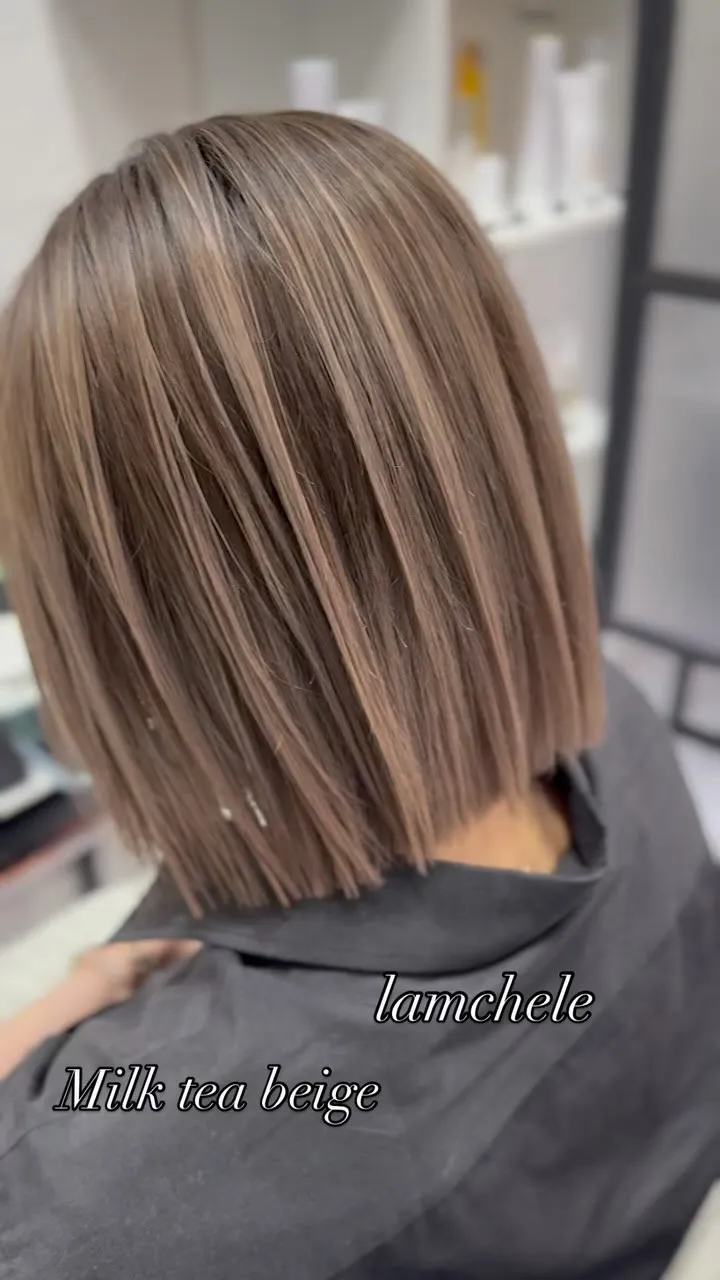 ✴︎lamchele✴︎ミルクティーベージュ×バレイヤージュ