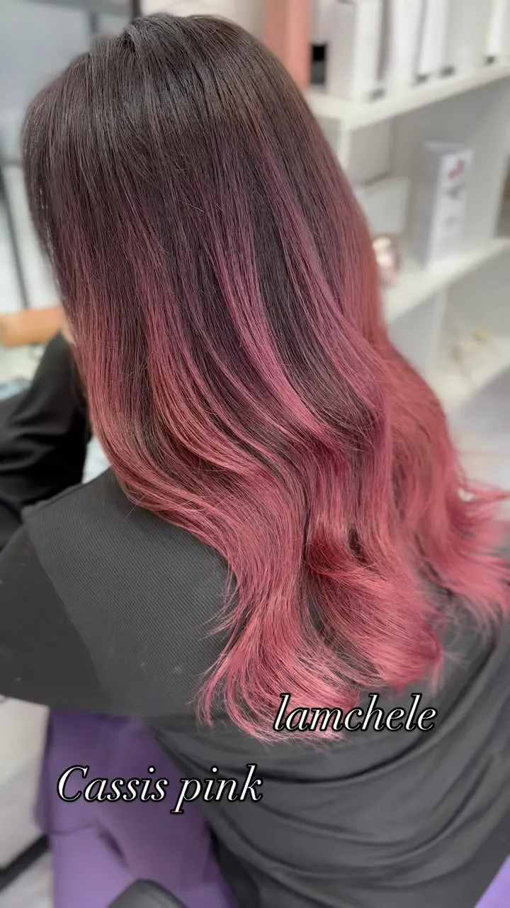 ✴︎lamchele✴︎カシスピンク×バレイヤージュ