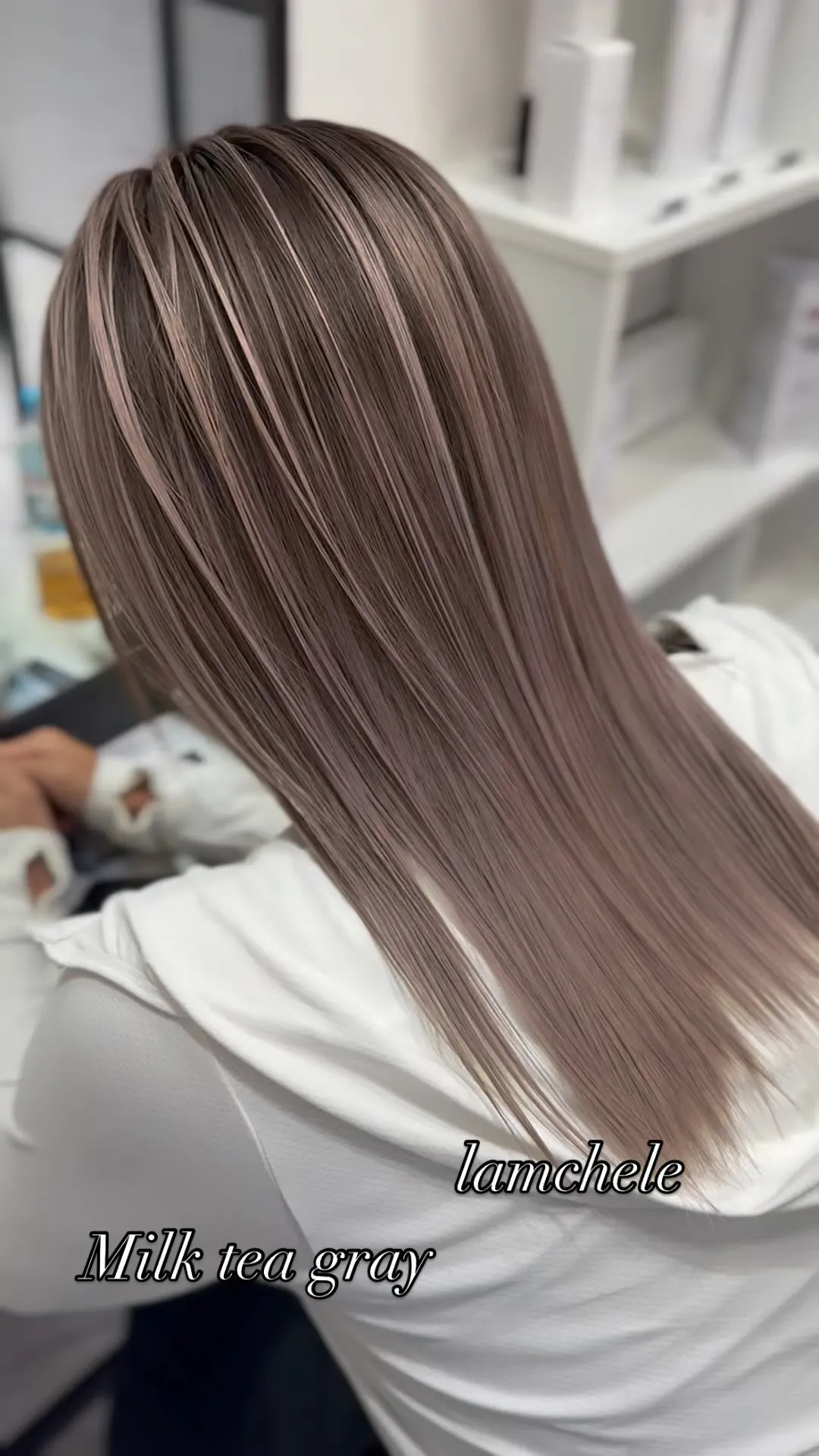 ✴︎lamchele✴︎ミルクティーグレー×バレイヤージュ