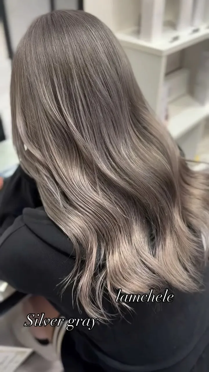 ✴︎lamchele✴︎シルバーグレー×ブリーチカラー