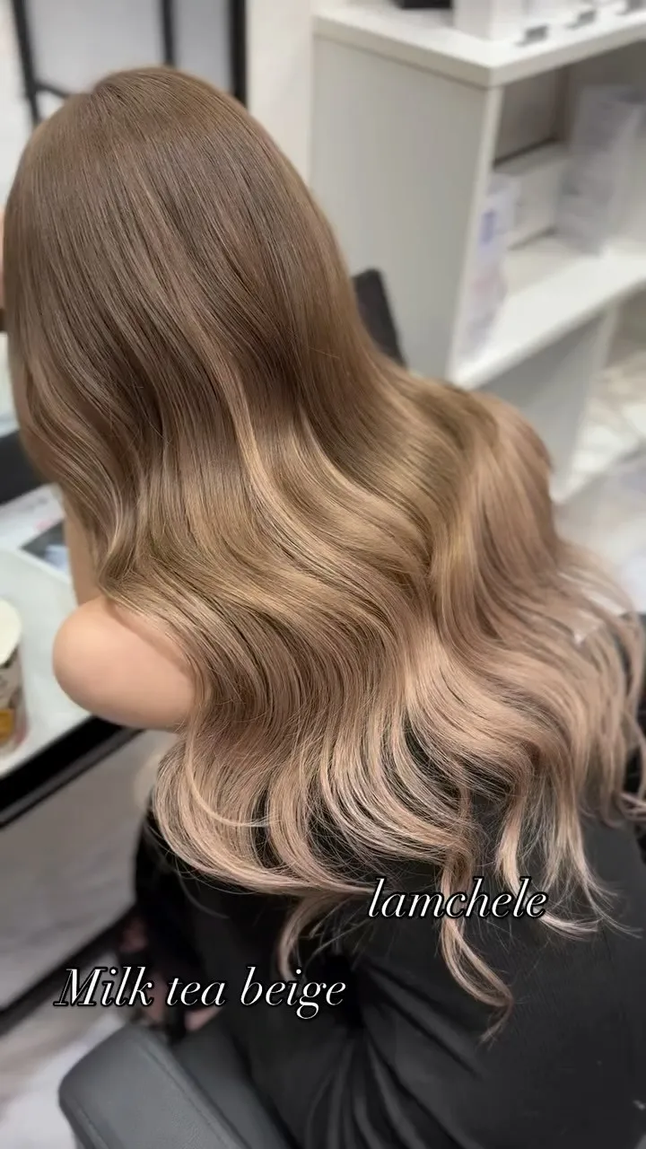 ✴︎lamchele✴︎ミルクティーベージュ×シールエクステ