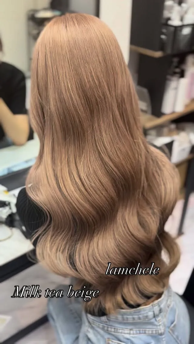 ✴︎lamchele✴︎ミルクティーベージュ×ブリーチカラー