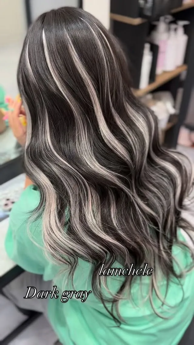 ✴︎lamchele✴︎ダークグレー×シールエクステ