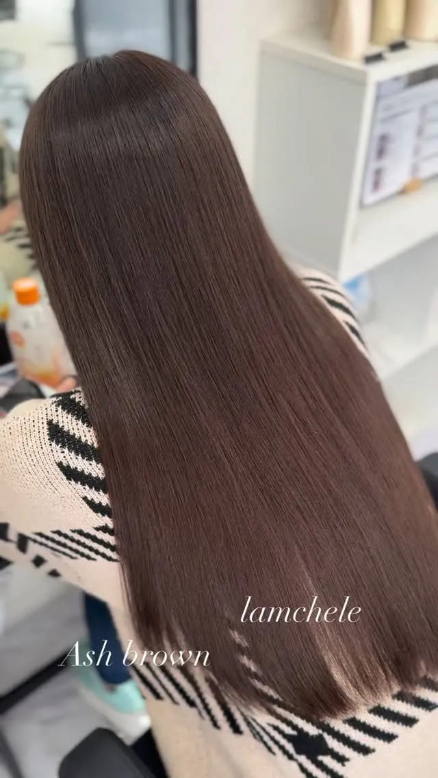 ✴︎lamchele✴︎アッシュブラウン×艶カラー×髪質改善...