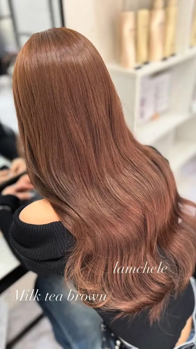 ✴︎lamchele✴︎ミルクティーブラウン×シールエクステ