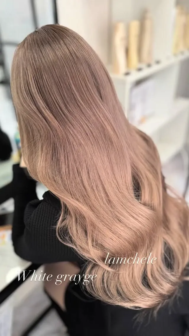 ✴︎lamchele✴︎ホワイトグレージュ×ケアブリーチカラ...