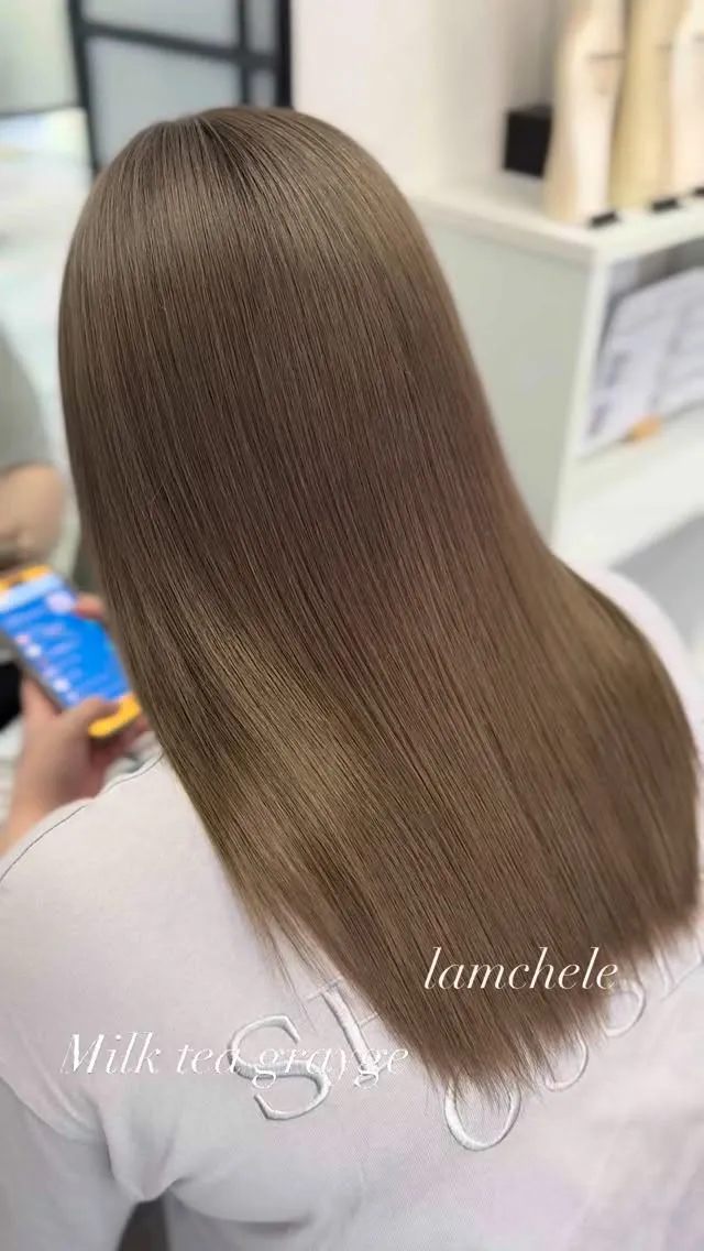 ✴︎lamchele✴︎ミルクティーグレージュ×ケアブリーチ...