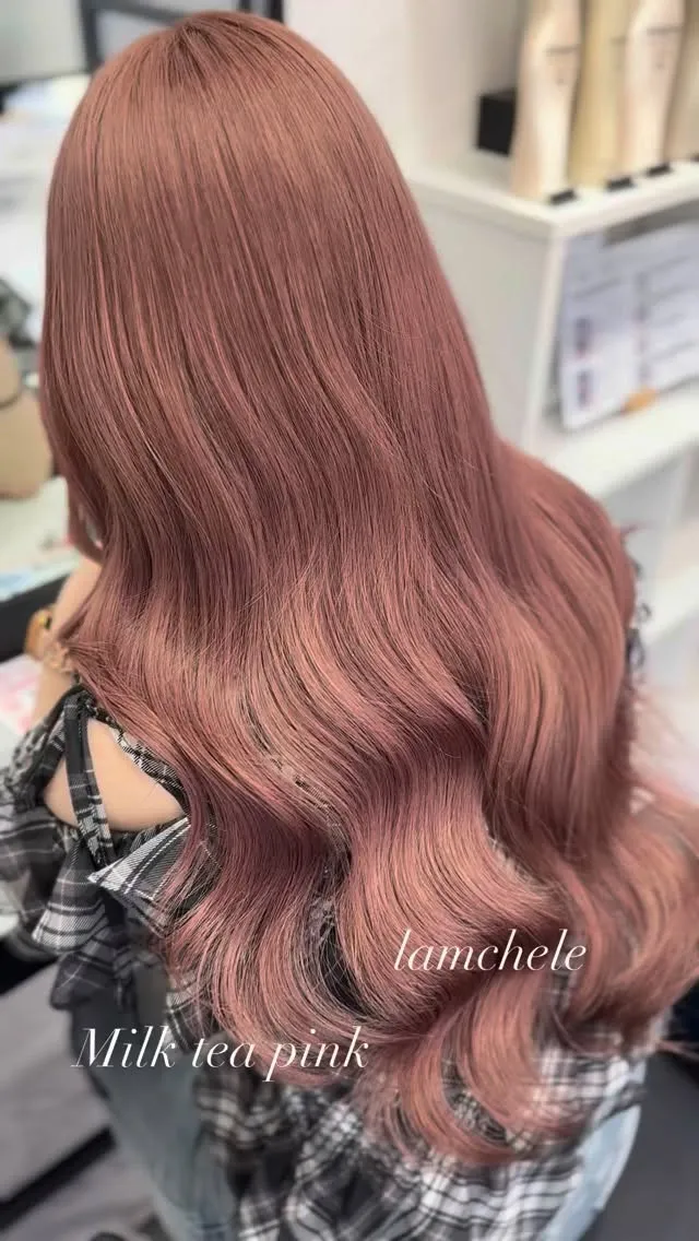 ✴︎lamchele✴︎ミルクティーピンク×ケアブリーチカラ...